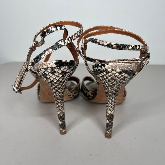 Veronica Beard Suma Snake Sandal Ankle Wrap Heel Size 40/9 - Picture 6 of 10